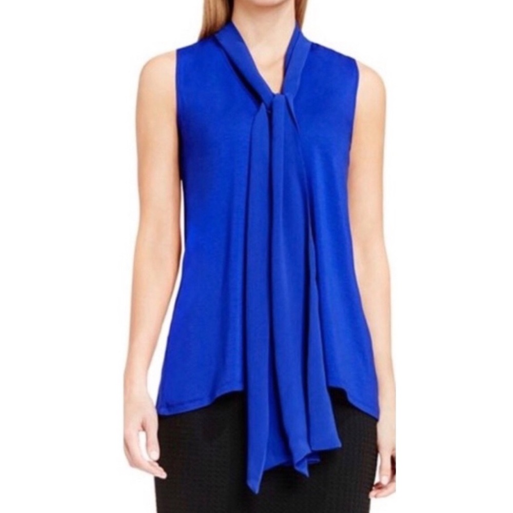 Vince Camuto Royal Blue Sleeveless Blouse - Picture 1 of 9